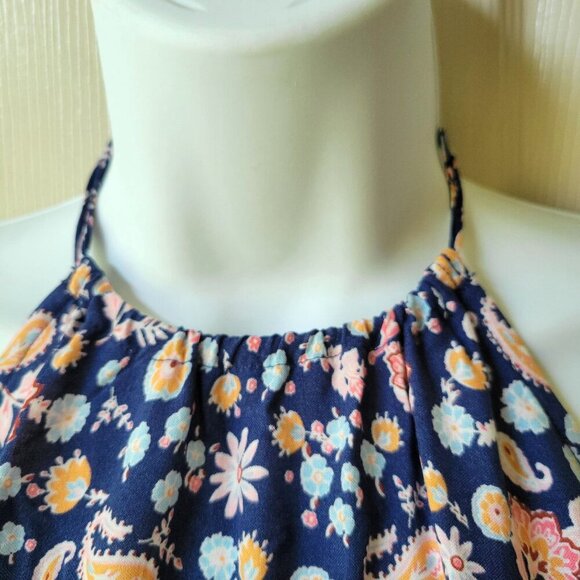 Kingston Grey Women's Floral Sleeveless Juniors Halter Wide-Leg Jumpsuit- S - Picture 7 of 11